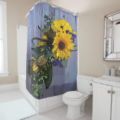 Yellow Sunflower Bouquet Douchegordijn (In situ)