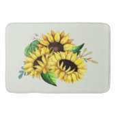 Yellow Sunflower Bouquet in Waterverf Badmat (Voorkant)