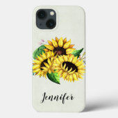Yellow Sunflower Bouquet in Waterverf Case-Mate iPhone Case (Achterkant)