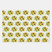 Yellow Sunflower Bouquet in Waterverf Inpakpapier Vel (Voorkant)
