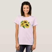 Yellow Sunflower Bouquet in Waterverf T-shirt (Voorkant volledig)