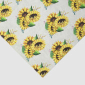 Yellow Sunflower Bouquet in Waterverf Tissuepapier (Detail)