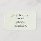 Yellow Sunflower Bouquet in Waterverf Visitekaartje (Achterkant)