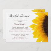 Yellow Sunflower Bridal Shower Invitation Kaart (Voorkant / Achterkant)