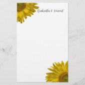 Yellow Sunflower Briefpapier (Voorkant)