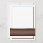 Yellow Sunflower Brown Ribbon Wedding Invitation Kaart (Achterkant)