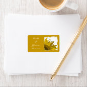 Yellow Sunflower Corner Wedding Etiket (Insitu)