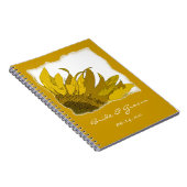 Yellow Sunflower Corner Wedding Notitieboek (Rechterzijde)