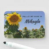 Yellow Sunflower Country Style Naamplaatje (In situ)