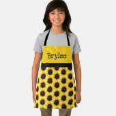Yellow Sunflower Craft of Cooking Kinder personali Schort (Insitu)