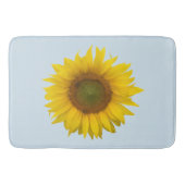 Yellow Sunflower Cute Floral Blue Badmat (Voorkant)