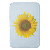 Yellow Sunflower Cute Floral Blue Badmat (Voorkant Verticaal)
