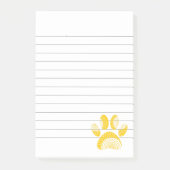 Yellow Sunflower Dog Paw Print led Post-it® Notes (Voorkant)