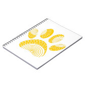 Yellow Sunflower Dog Paw Print Notitieboek (Linkerzijde)