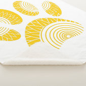 Yellow Sunflower Dog Paw Print Sherpa Deken (3/4)