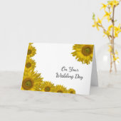 Yellow Sunflower Edge Blended Family Weddenschap Kaart (Gele Bloem)
