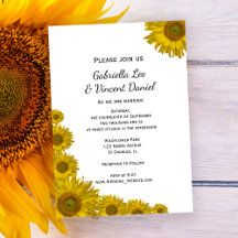 Yellow Sunflower Edge Wedding