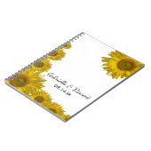 Yellow Sunflower Edge Wedding Notitieboek (Linkerzijde)