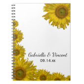 Yellow Sunflower Edge Wedding Notitieboek (Voorkant)
