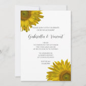 Yellow Sunflower Engagement Party Kaart (Voorkant)