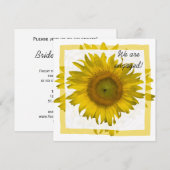 Yellow Sunflower Engagement Party Kaart (Voorkant / Achterkant)