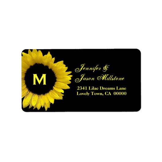 Yellow Sunflower Etiket (Voorkant)