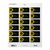 Yellow Sunflower Etiket (Full Sheet)