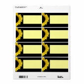 Yellow Sunflower Etiket (Full Sheet)