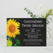 Yellow Sunflower Family Reunion Kaart (Staand voorkant)