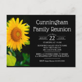 Yellow Sunflower Family Reunion Uitnodiging Briefkaart (Voorkant)
