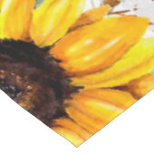 Yellow Sunflower Floral Rustic Fall Flower Tafelkleed (Gekanteld)