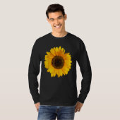 Yellow Sunflower Floral Watercolor Positivity T-shirt (Voorkant volledig)