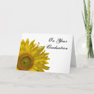 Yellow Sunflower Graduation Congratulations Kaart