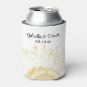 Yellow Sunflower Graphic Wedding Favor Blikjeskoeler (Blikje Voorkant)