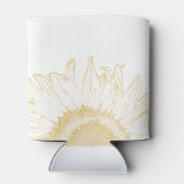 Yellow Sunflower Graphic Wedding Favor Blikjeskoeler (Achterkant)