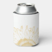 Yellow Sunflower Graphic Wedding Favor Blikjeskoeler (Blikje Achterkant)