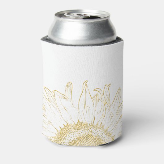 Yellow Sunflower Graphic Wedding Favor Blikjeskoeler (Blikje Achterkant)