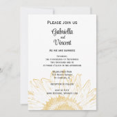 Yellow Sunflower Graphic Wedding Kaart (Voorkant)