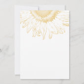 Yellow Sunflower Graphic Wedding Kaart (Achterkant)