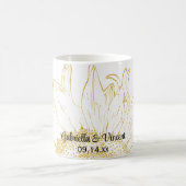 Yellow Sunflower Graphic Wedding Koffiemok (Center)