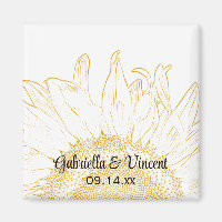 Yellow Sunflower Graphic Wedding