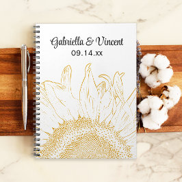 Yellow Sunflower Graphic Wedding Notitieboek