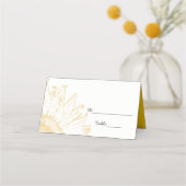 Yellow Sunflower Graphic Wedding Plaatskaartje (Voorkant)