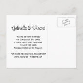 Yellow Sunflower Graphic Wedding Save the Date Aankondigingskaart (Achterkant)