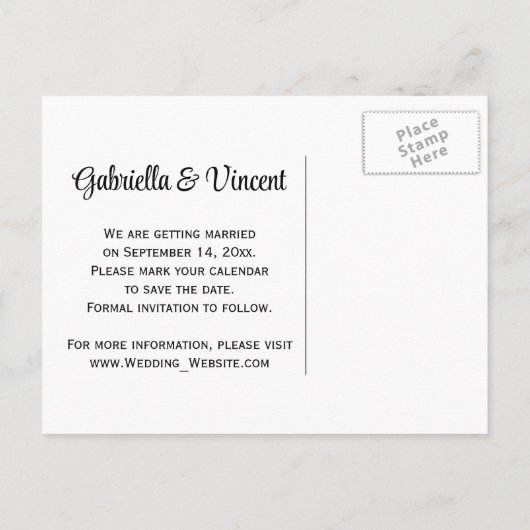 Yellow Sunflower Graphic Wedding Save the Date Aankondigingskaart (Achterkant)