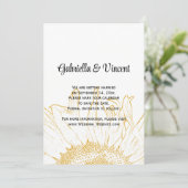 Yellow Sunflower Graphic Wedding Save the Date Kaart (Staand voorkant)