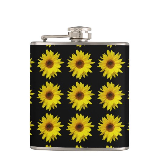 Yellow Sunflower Hip Flask Heupfles (Voorkant)