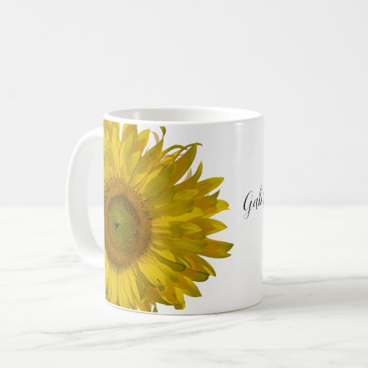 Yellow Sunflower Koffiemok (Voorkant links)