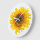yellow sunflower large clock grote klok (Hoek)