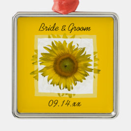 Yellow Sunflower Metalen Ornament